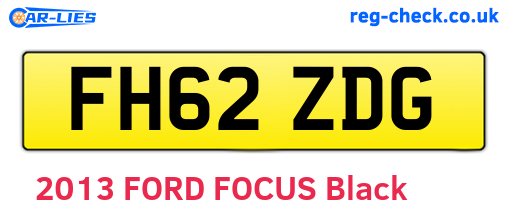 FH62ZDG are the vehicle registration plates.