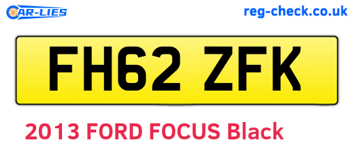 FH62ZFK are the vehicle registration plates.