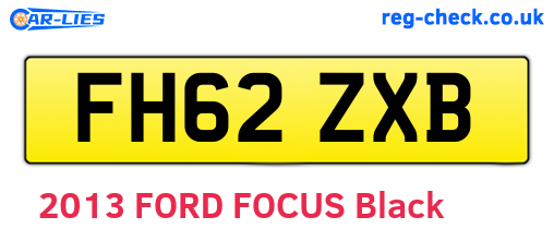 FH62ZXB are the vehicle registration plates.
