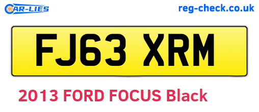 FJ63XRM are the vehicle registration plates.