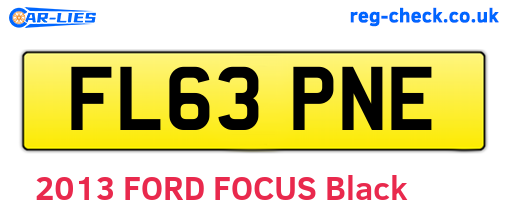 FL63PNE are the vehicle registration plates.