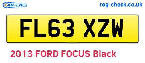 FL63XZW are the vehicle registration plates.