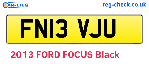 FN13VJU are the vehicle registration plates.