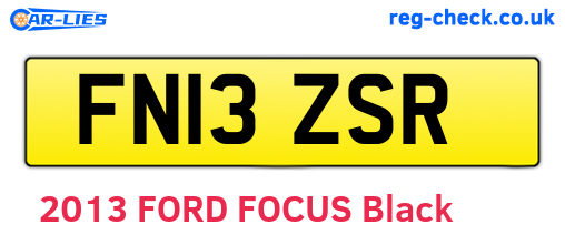 FN13ZSR are the vehicle registration plates.