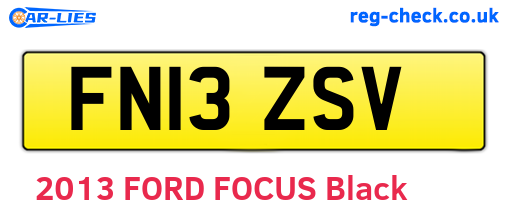 FN13ZSV are the vehicle registration plates.
