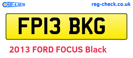 FP13BKG are the vehicle registration plates.
