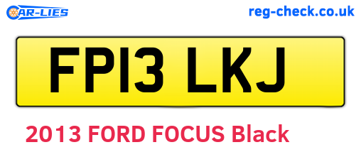 FP13LKJ are the vehicle registration plates.