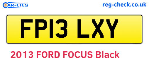 FP13LXY are the vehicle registration plates.