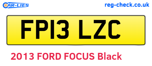 FP13LZC are the vehicle registration plates.