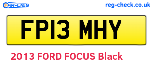 FP13MHY are the vehicle registration plates.