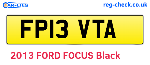 FP13VTA are the vehicle registration plates.