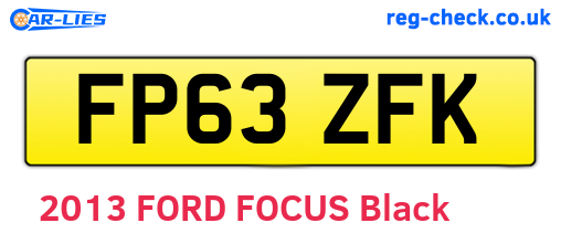 FP63ZFK are the vehicle registration plates.