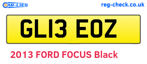 GL13EOZ are the vehicle registration plates.
