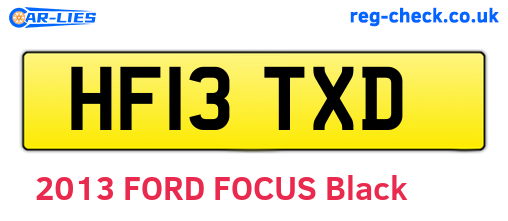 HF13TXD are the vehicle registration plates.