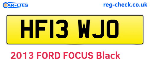 HF13WJO are the vehicle registration plates.