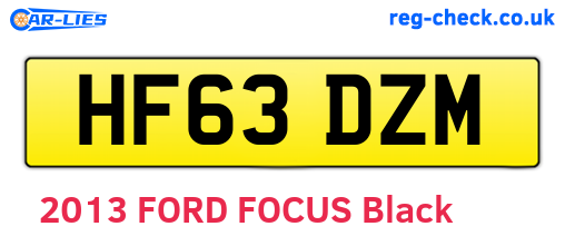 HF63DZM are the vehicle registration plates.