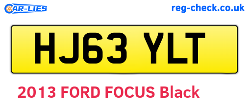 HJ63YLT are the vehicle registration plates.