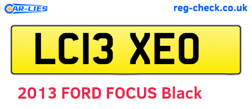 LC13XEO are the vehicle registration plates.