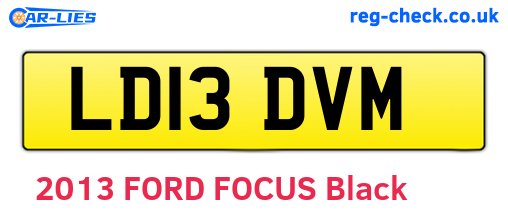 LD13DVM are the vehicle registration plates.