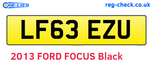 LF63EZU are the vehicle registration plates.
