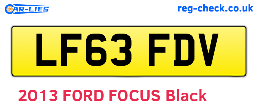 LF63FDV are the vehicle registration plates.