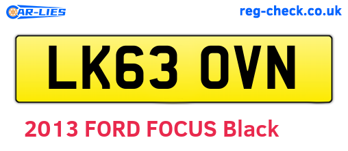 LK63OVN are the vehicle registration plates.
