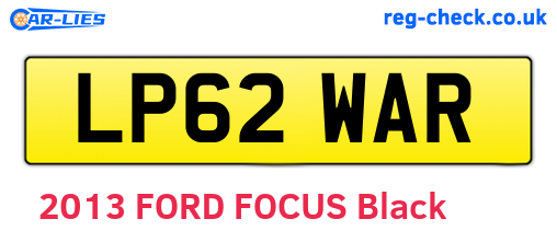 LP62WAR are the vehicle registration plates.