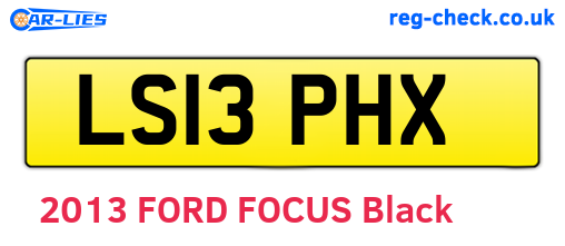 LS13PHX are the vehicle registration plates.