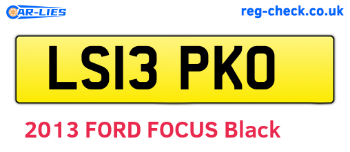 LS13PKO are the vehicle registration plates.