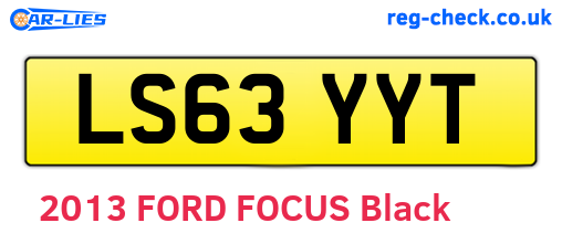 LS63YYT are the vehicle registration plates.