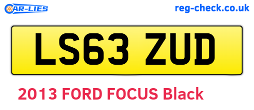 LS63ZUD are the vehicle registration plates.