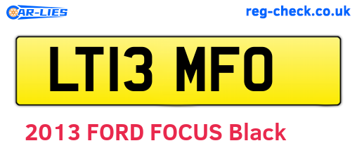 LT13MFO are the vehicle registration plates.