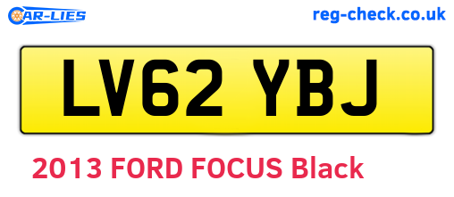 LV62YBJ are the vehicle registration plates.