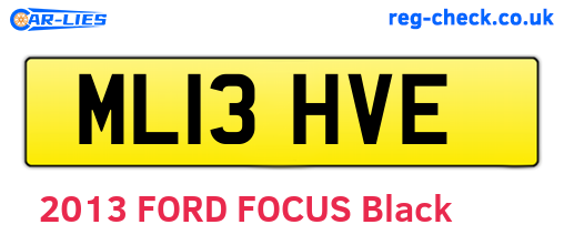 ML13HVE are the vehicle registration plates.
