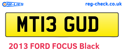 MT13GUD are the vehicle registration plates.