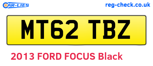 MT62TBZ are the vehicle registration plates.