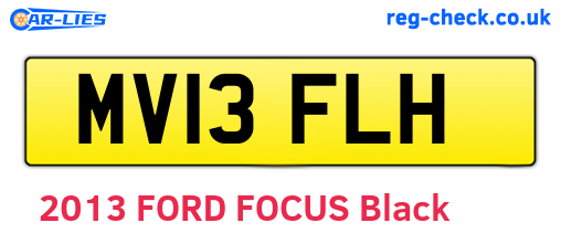 MV13FLH are the vehicle registration plates.