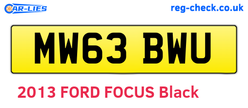 MW63BWU are the vehicle registration plates.