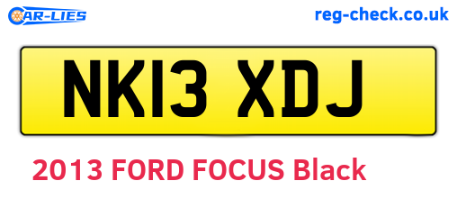 NK13XDJ are the vehicle registration plates.