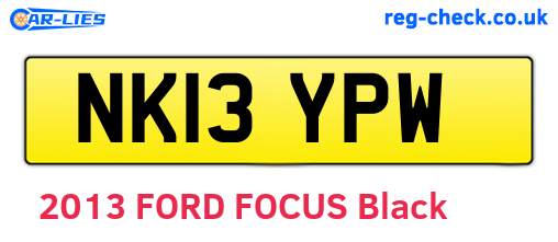 NK13YPW are the vehicle registration plates.