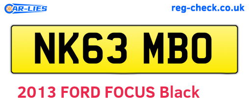 NK63MBO are the vehicle registration plates.
