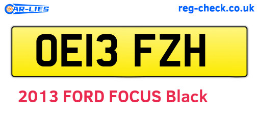 OE13FZH are the vehicle registration plates.