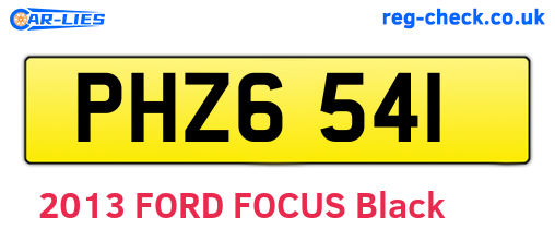 PHZ6541 are the vehicle registration plates.