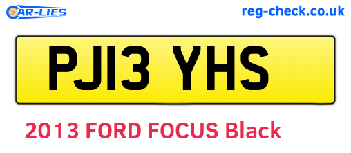 PJ13YHS are the vehicle registration plates.