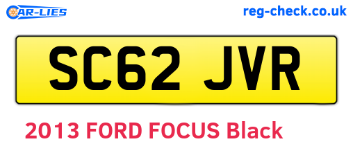 SC62JVR are the vehicle registration plates.