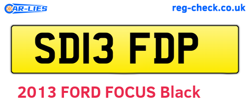 SD13FDP are the vehicle registration plates.