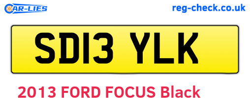 SD13YLK are the vehicle registration plates.