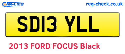 SD13YLL are the vehicle registration plates.