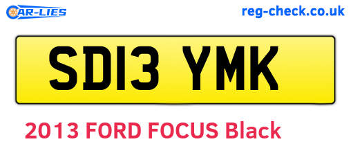 SD13YMK are the vehicle registration plates.