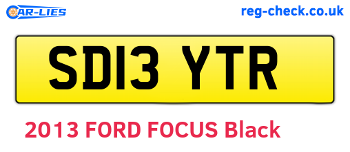 SD13YTR are the vehicle registration plates.